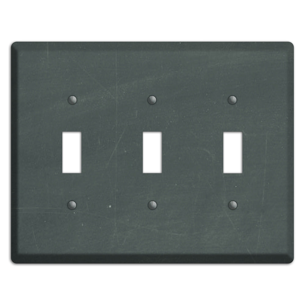 Chalk Dark Grey 3 Toggle Wallplate
