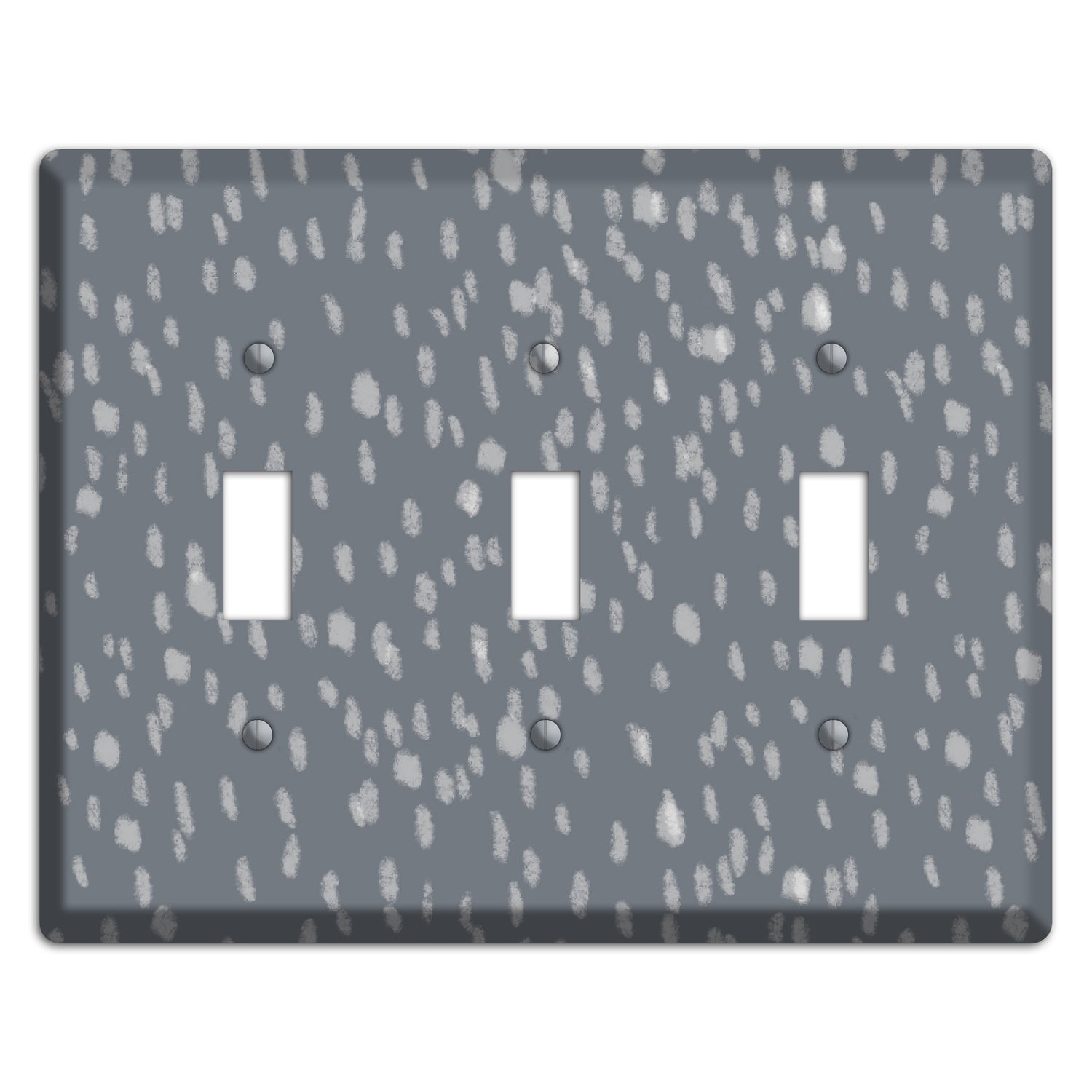 Gray and White Speckle 3 Toggle Wallplate