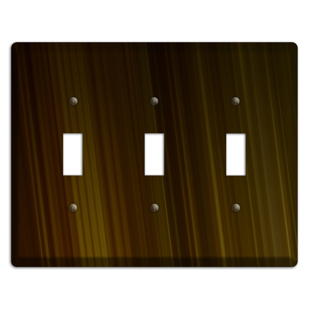 Brown Ray of Light 3 Toggle Wallplate