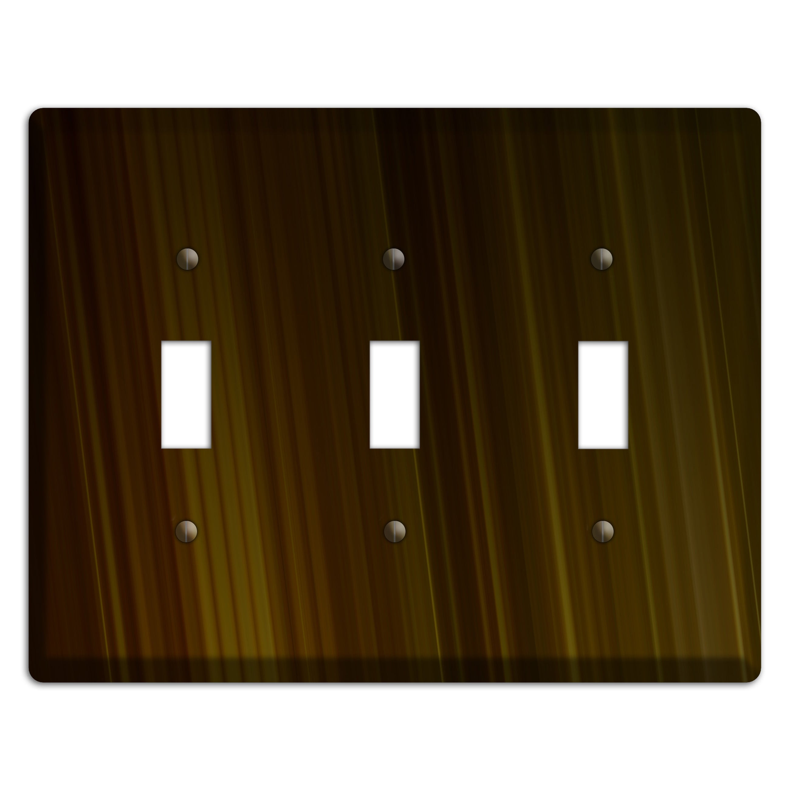 Brown Ray of Light 3 Toggle Wallplate