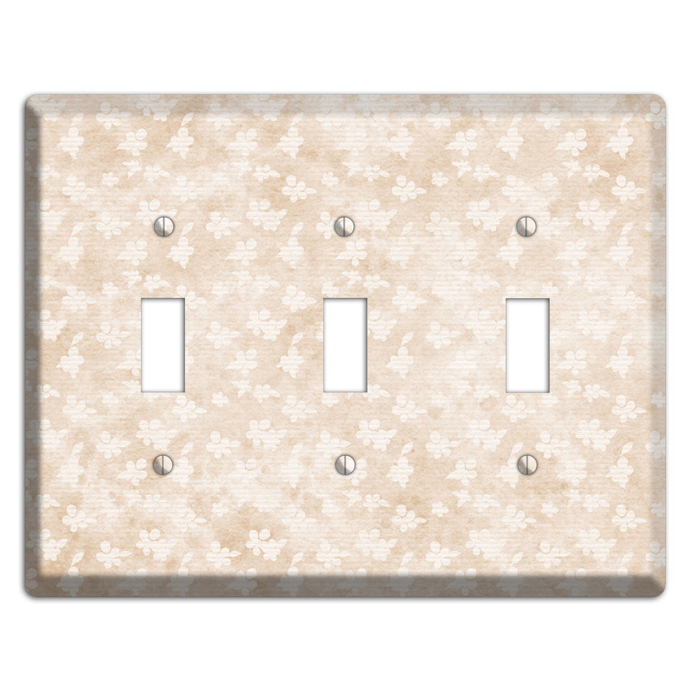 White Linen Neutral Texture 3 Toggle Wallplate
