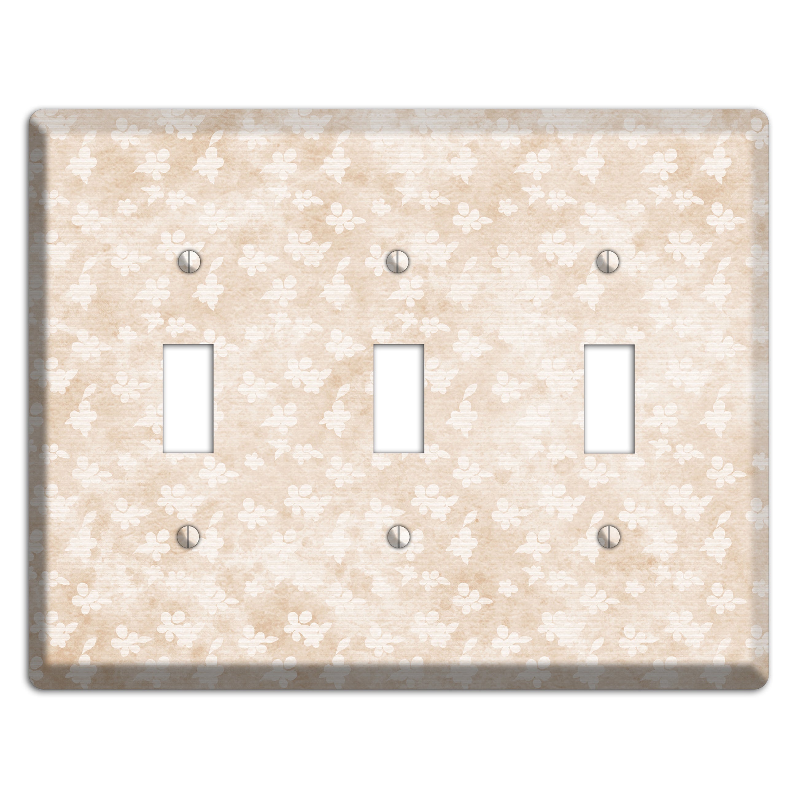 White Linen Neutral Texture 3 Toggle Wallplate
