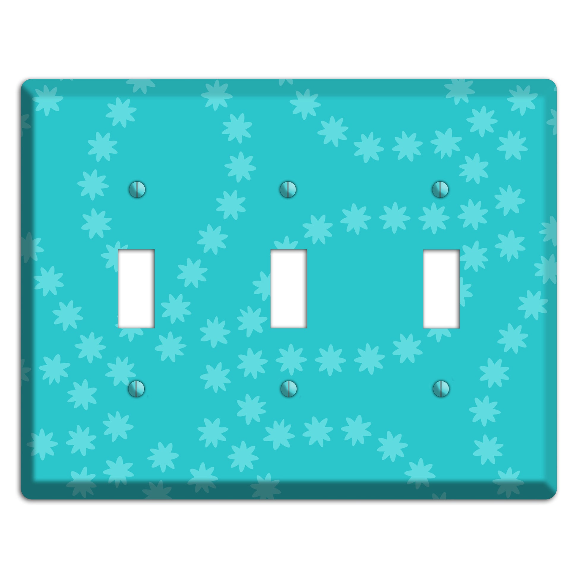 Multi Turquoise Constellation 3 Toggle Wallplate