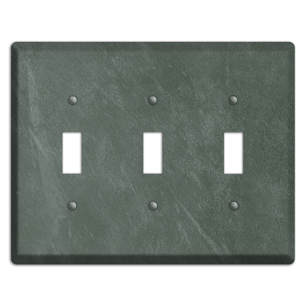 Chalk Dark Green 3 Toggle Wallplate
