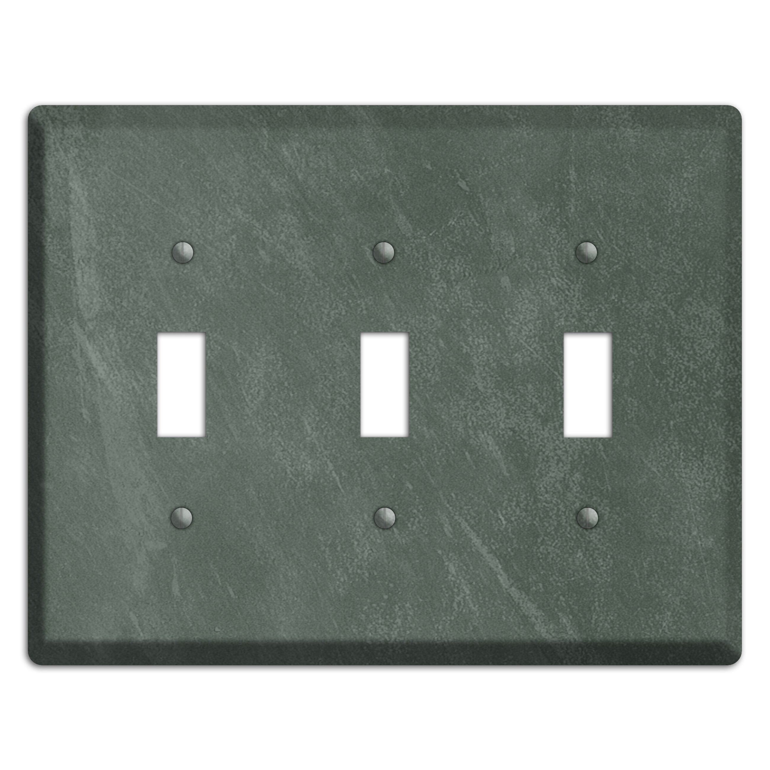 Chalk Dark Green 3 Toggle Wallplate