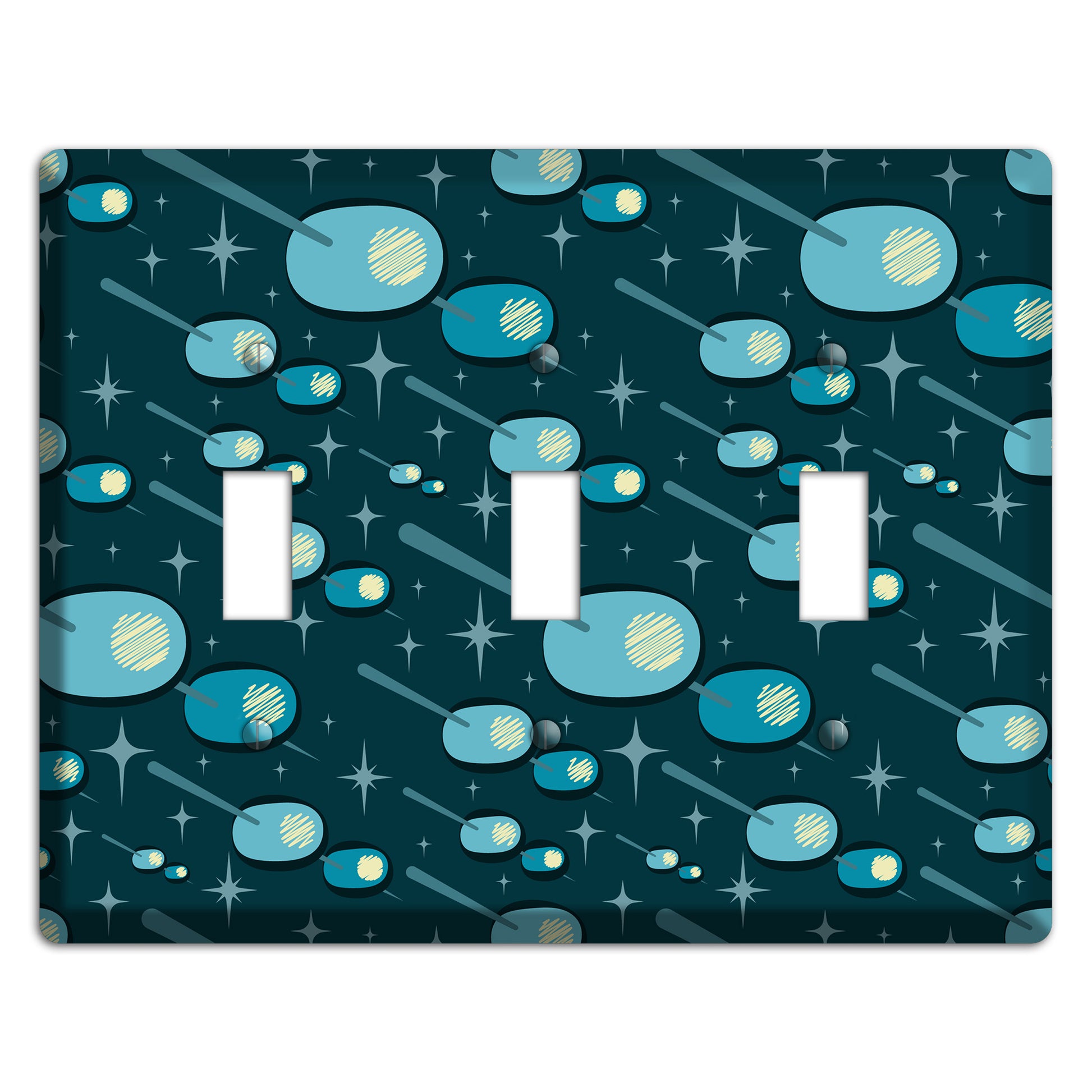 Retro Martini Olive 3 Toggle Wallplate