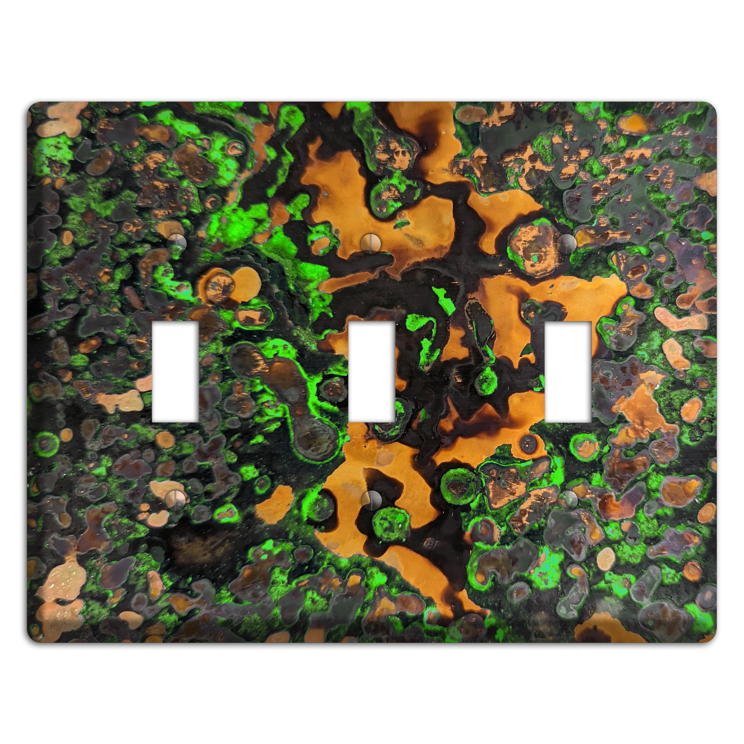 Copper Verdigris Triple Toggle Switchplate