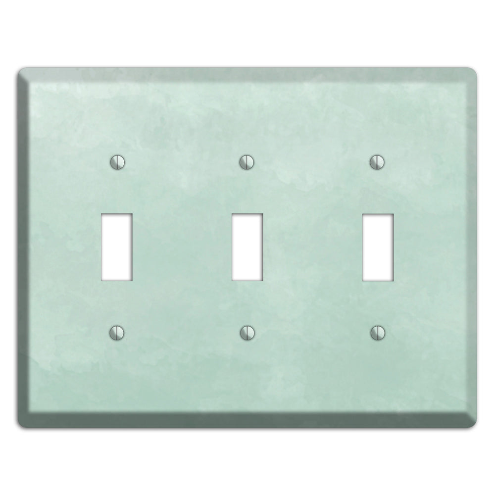 Sea Foam Green Ombre 3 Toggle Wallplate