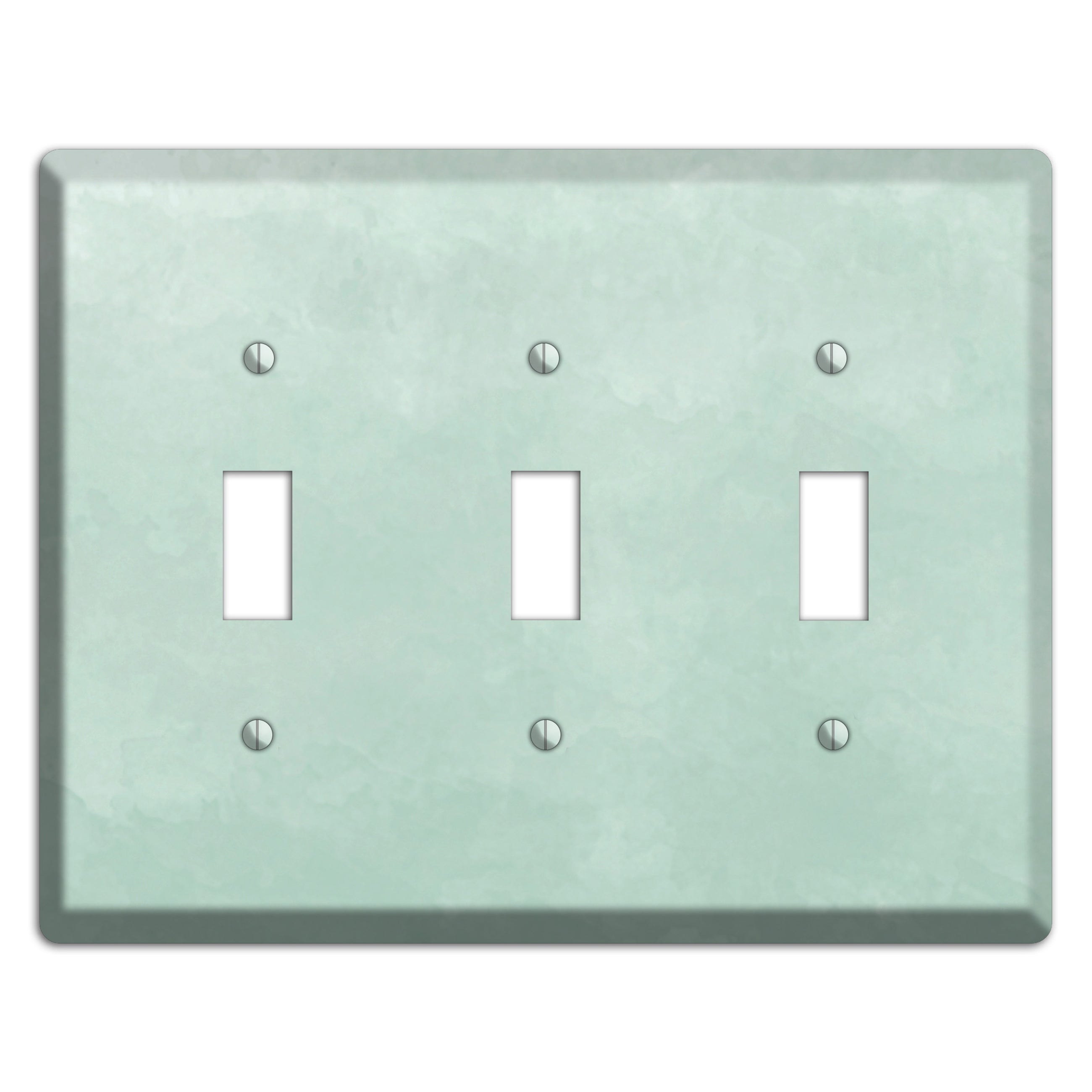 Sea Foam Green Ombre 3 Toggle Wallplate