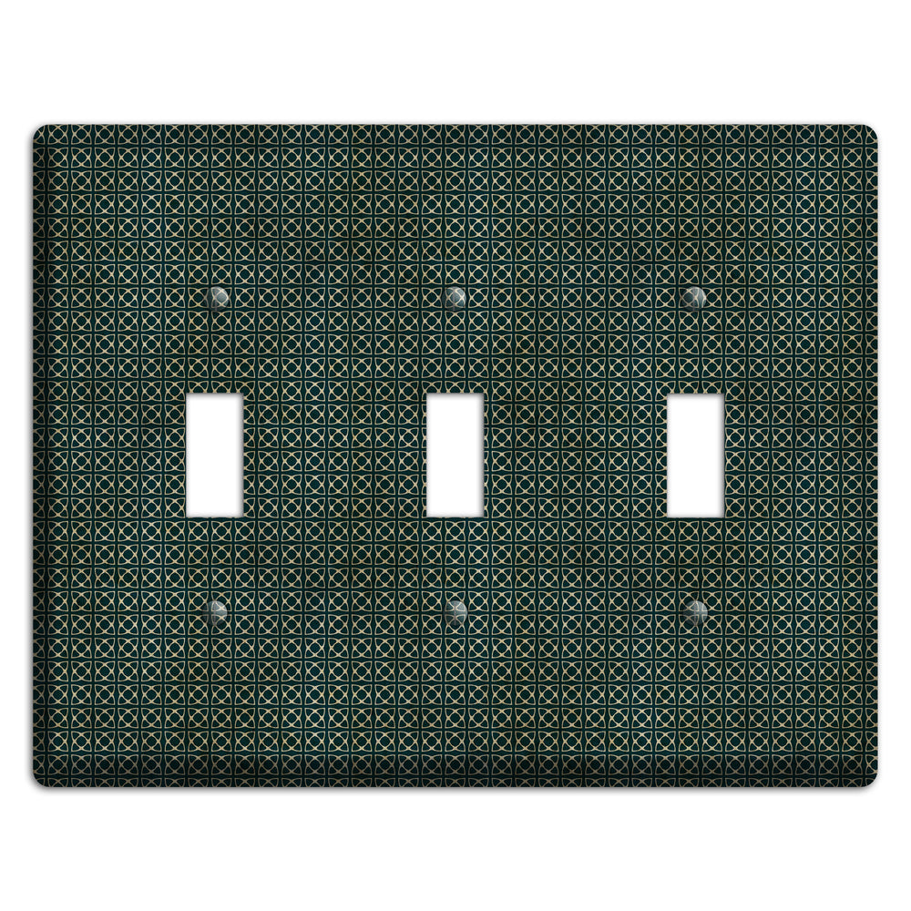 Dark Green Grunge Tiny Tiled Tapestry 5 3 Toggle Wallplate