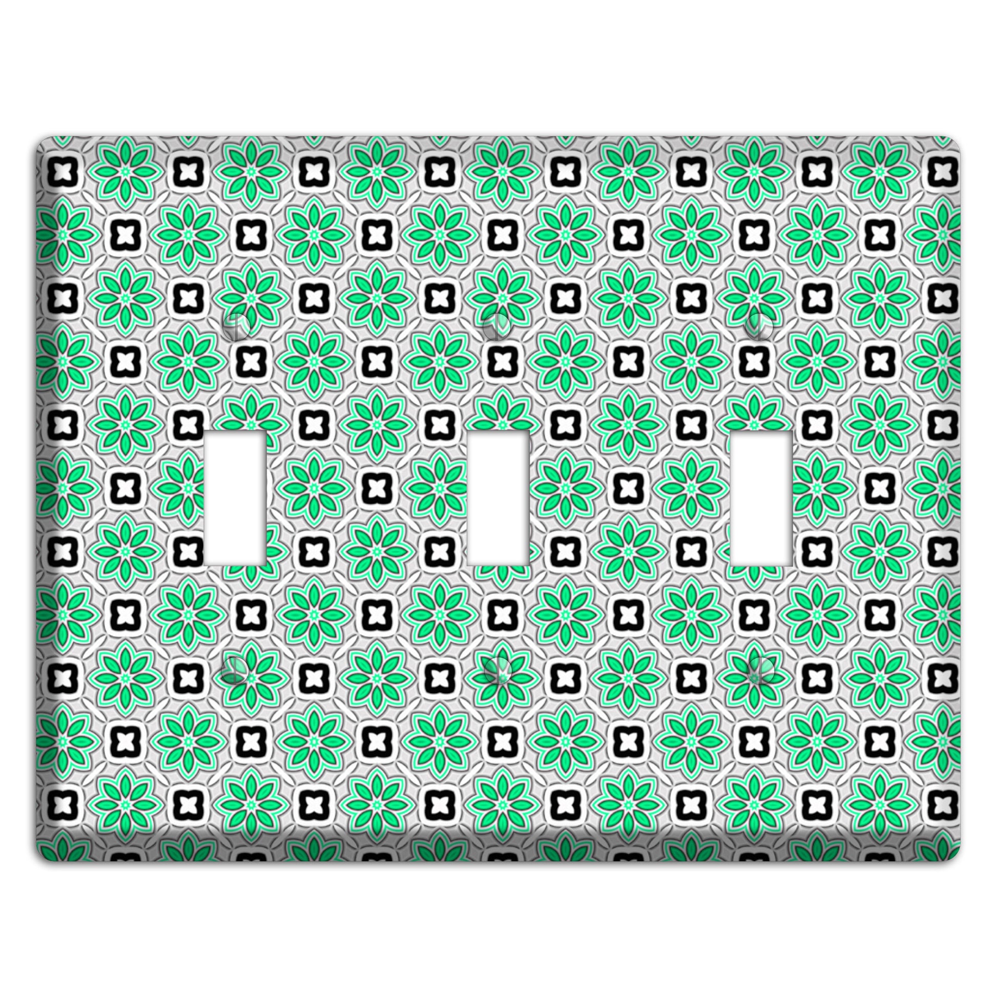 Green Foulard 6 3 Toggle Wallplate