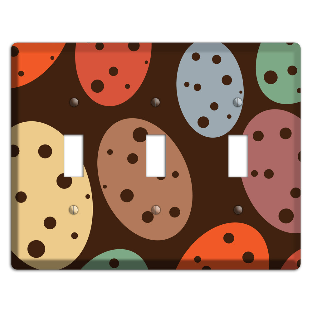 Brown Eggs 3 Toggle Wallplate