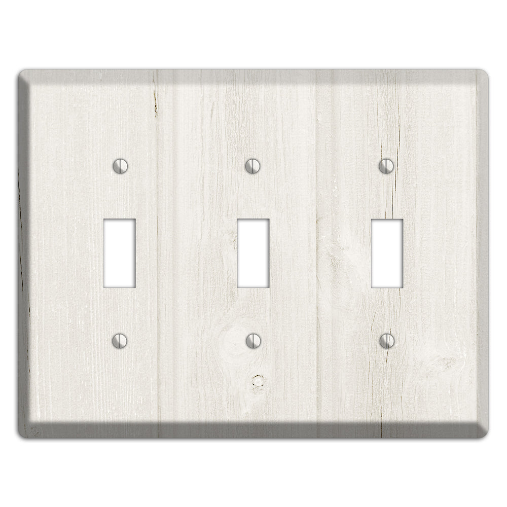 Spring Wood Antique 3 Toggle Wallplate