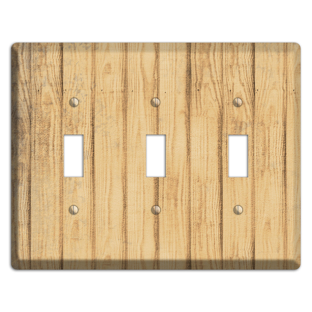 Twine Weathered Wood 3 Toggle Wallplate