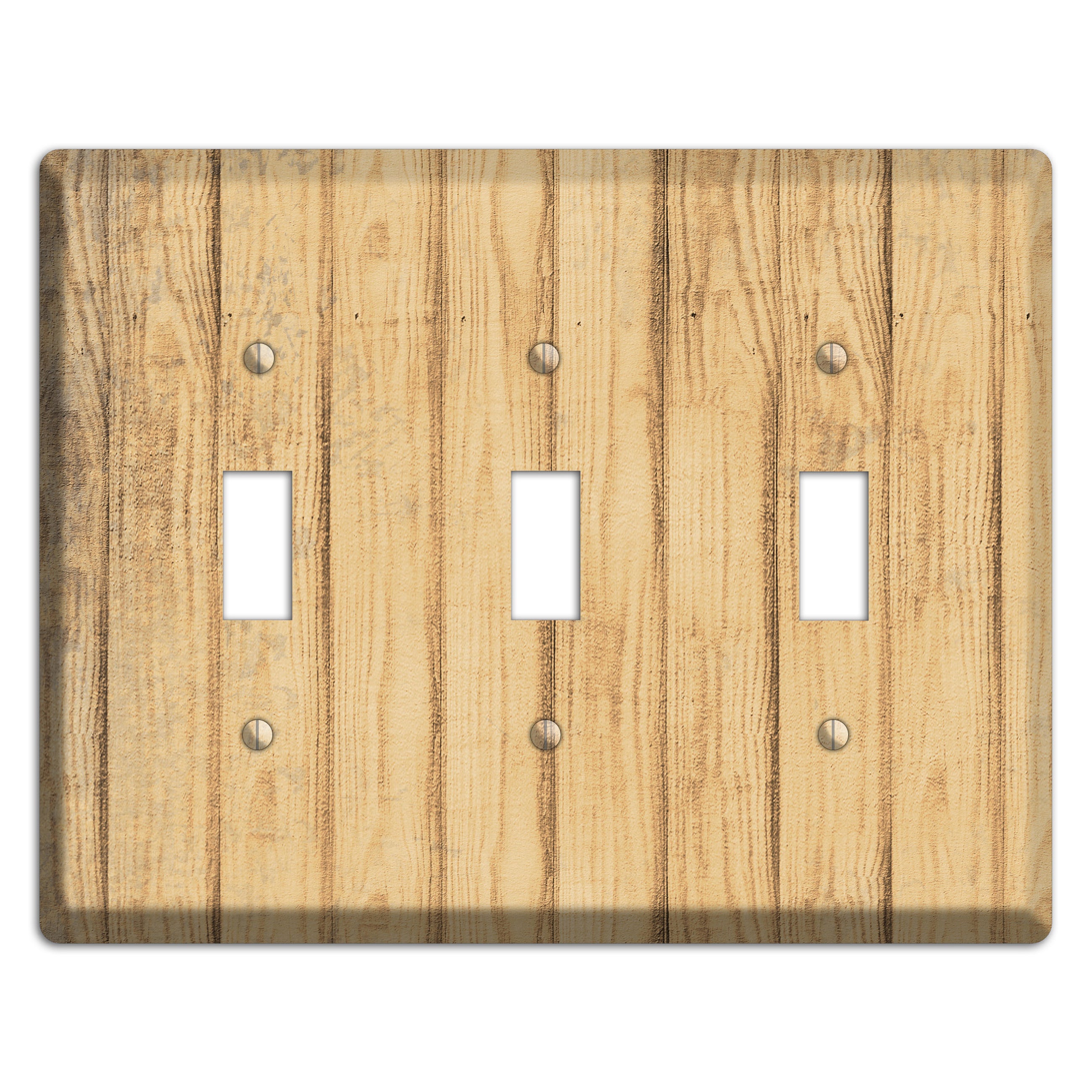 Twine Weathered Wood 3 Toggle Wallplate