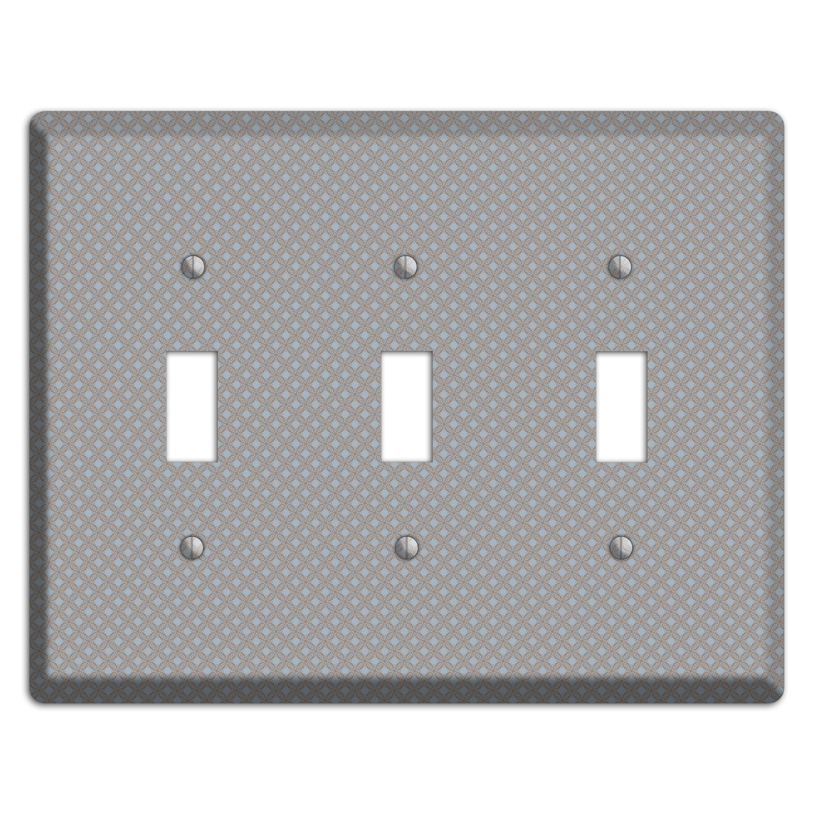 Multi Grey Lattice 3 Toggle Wallplate