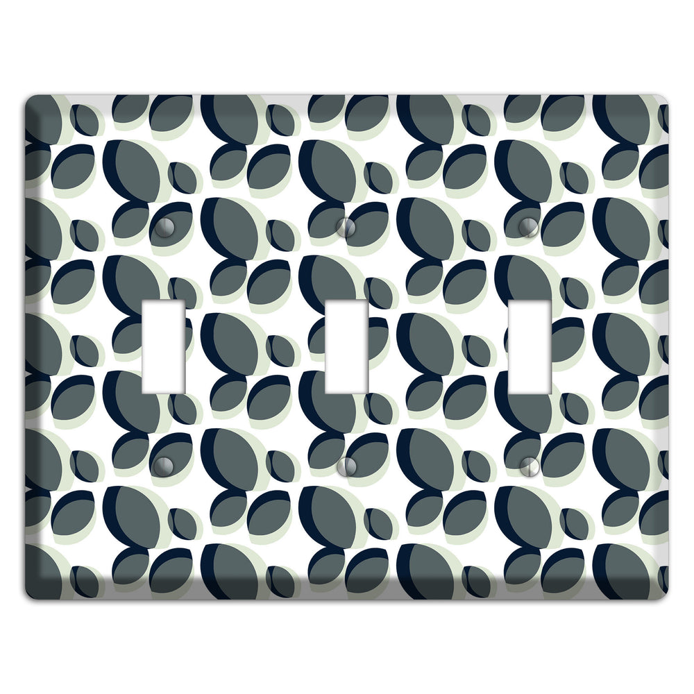 Leaves Style E 3 Toggle Wallplate