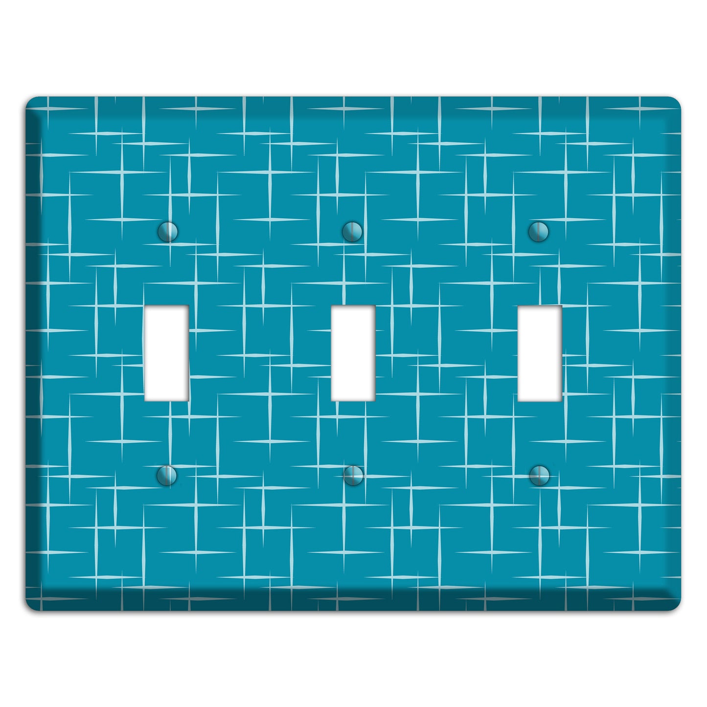 Blue Atom Burst 3 Toggle Wallplate