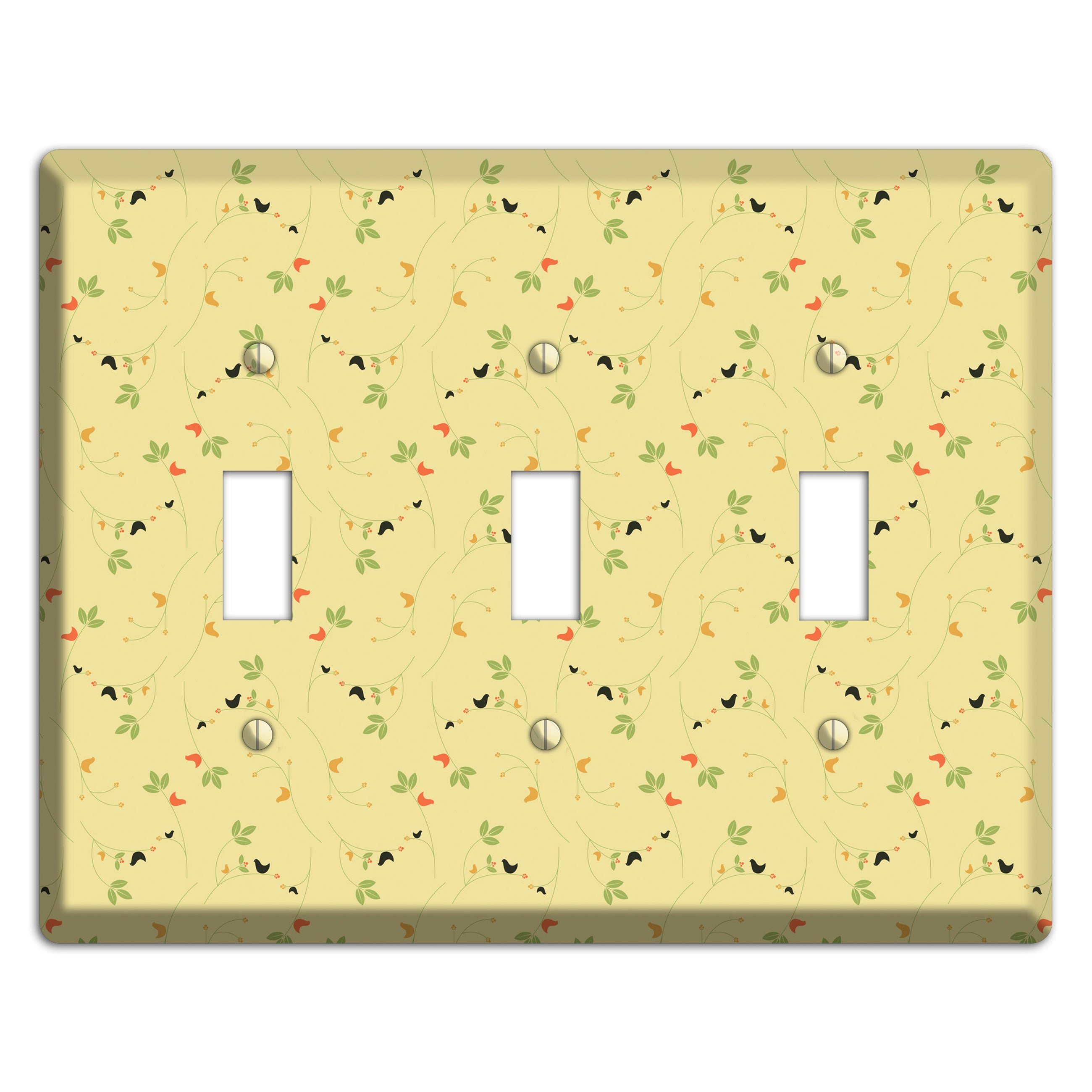 Tiny Yellow Flowers 3 Toggle Wallplate