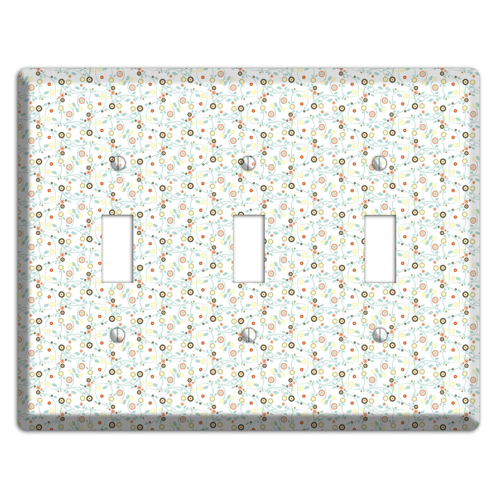 Small Cute Flowers 3 Toggle Wallplate