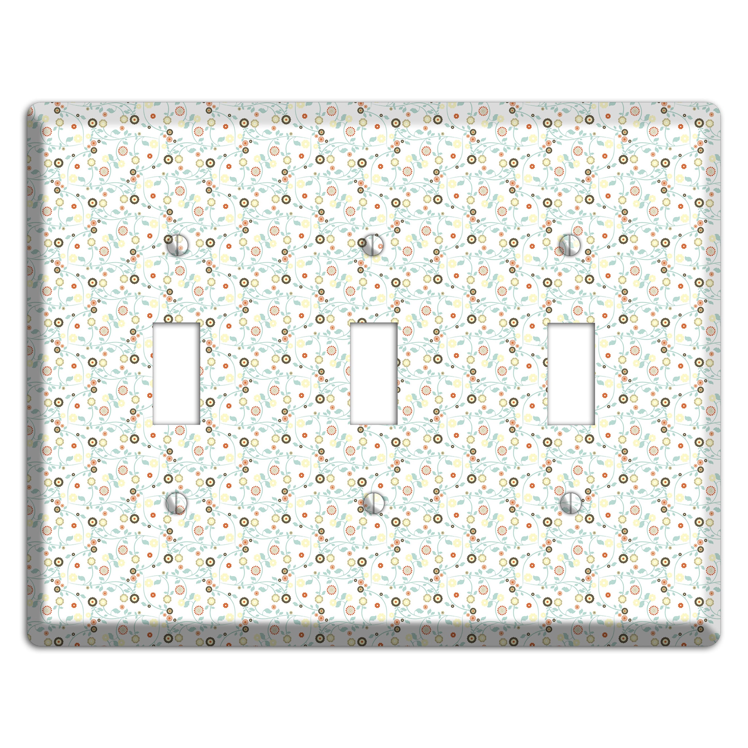 Small Cute Flowers 3 Toggle Wallplate