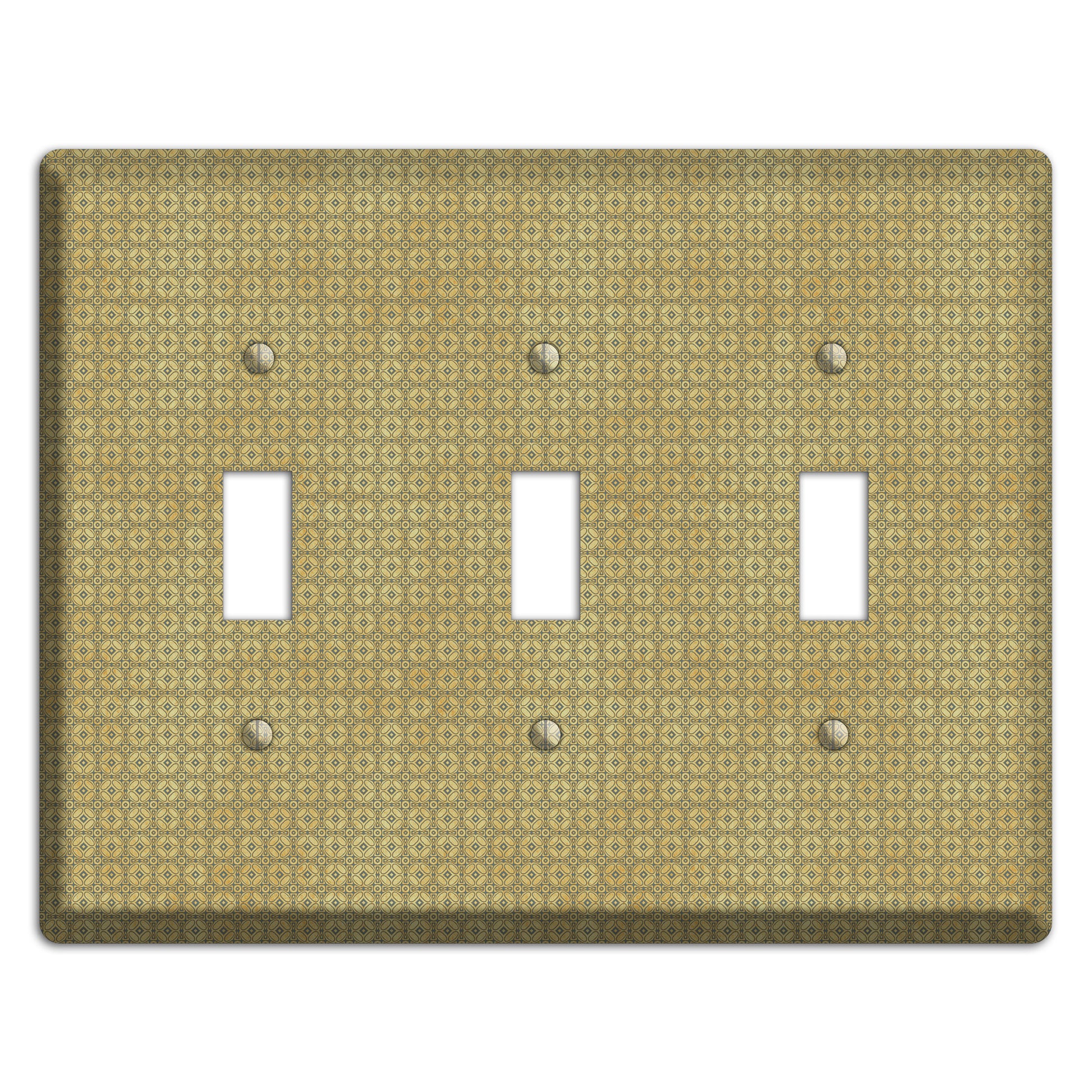Multi Beige Arabesque 3 Toggle Wallplate