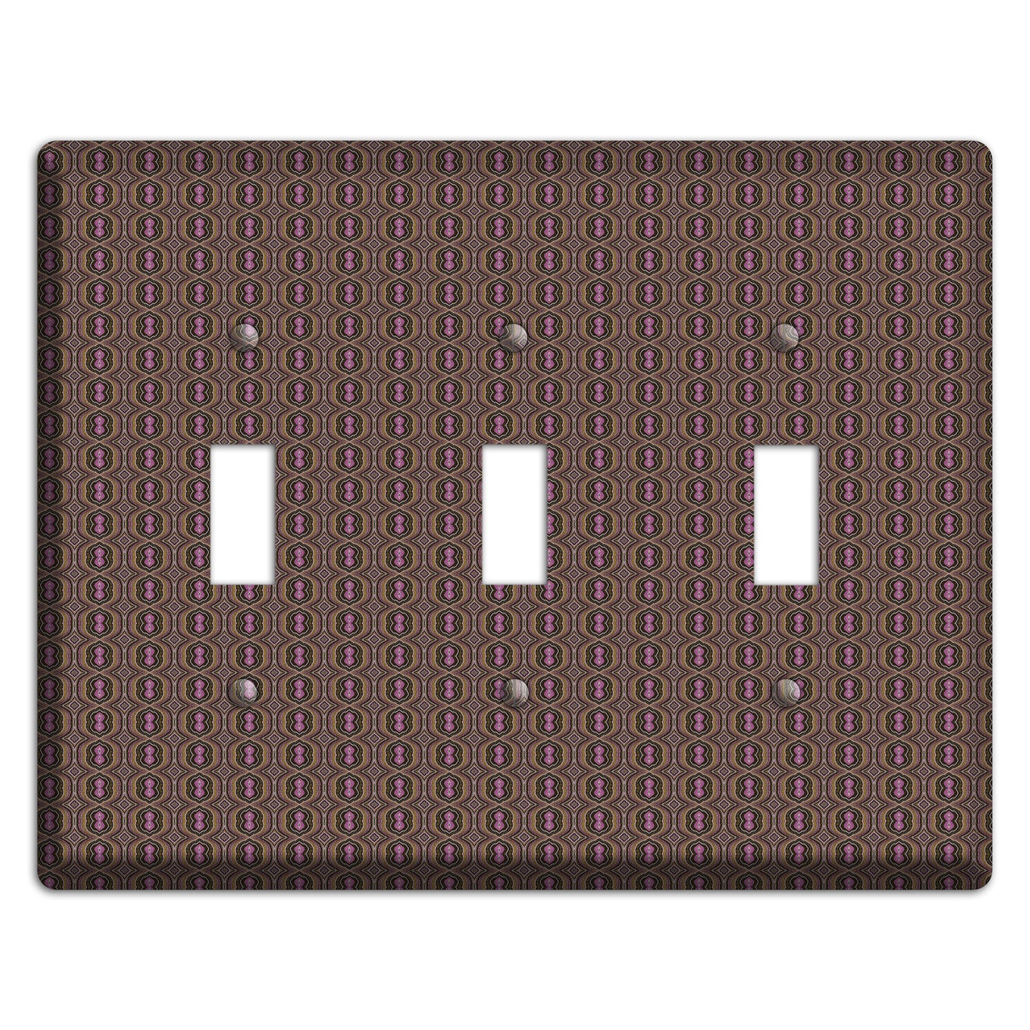 Brown Tapestry 3 Toggle Wallplate