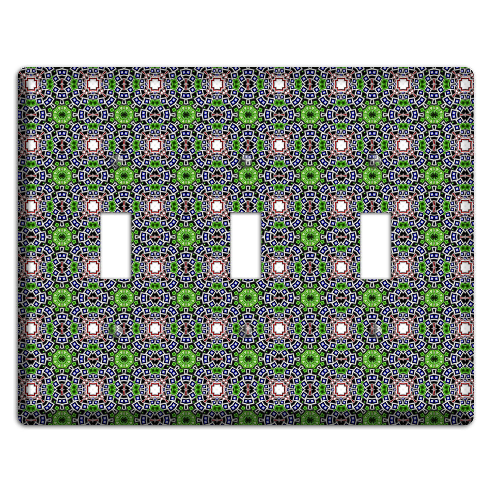 Green Foulard 4 3 Toggle Wallplate