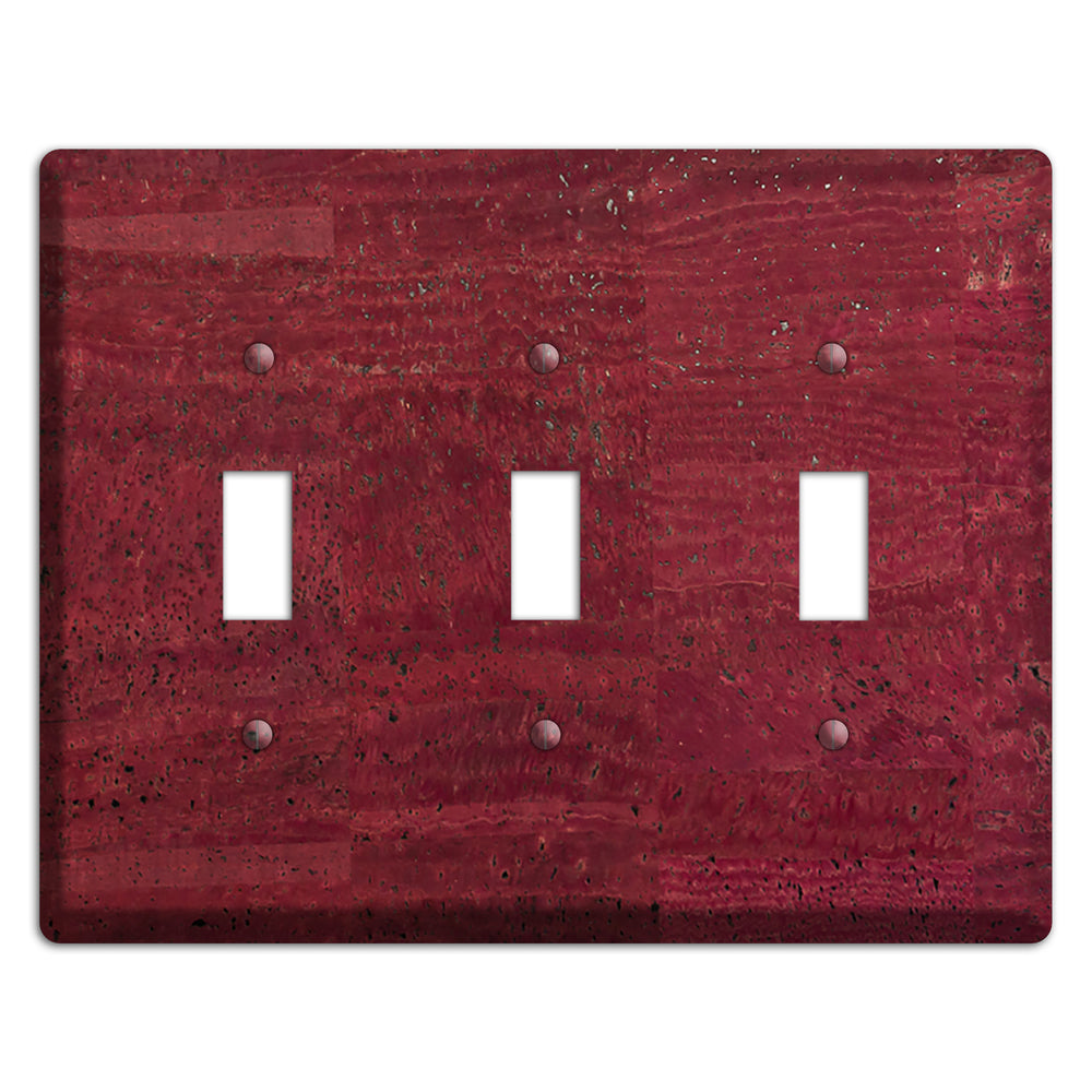 Cranberry Cork 3 Toggle Wallplate
