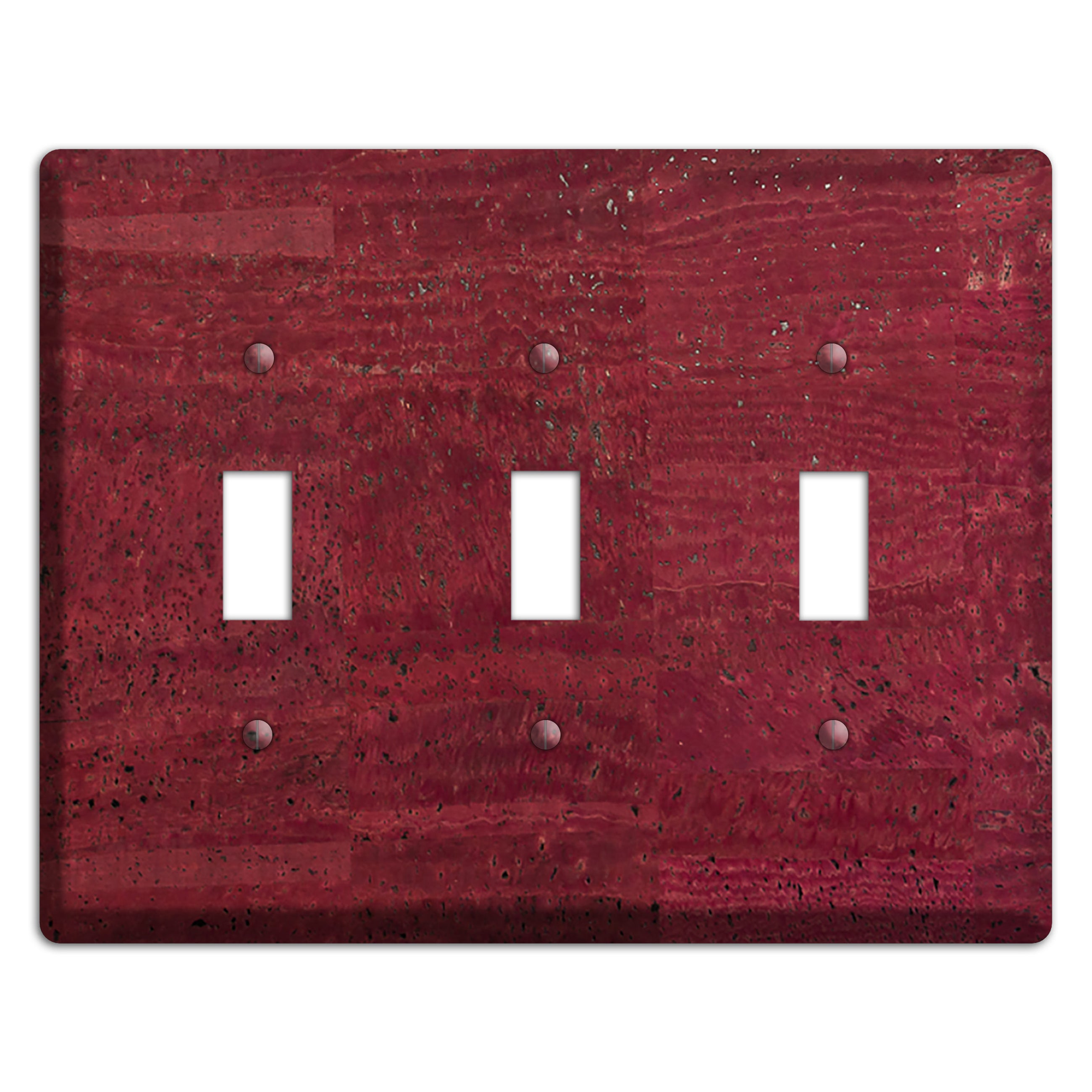 Cranberry Cork 3 Toggle Wallplate