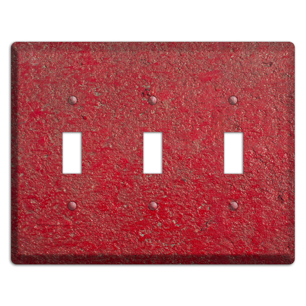 Red Concrete 3 Toggle Wallplate