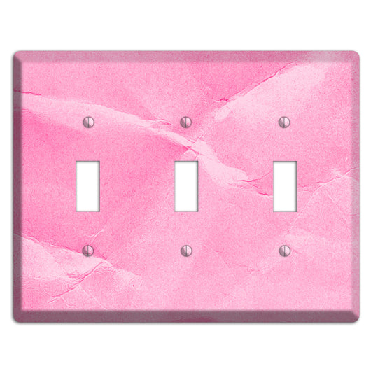 Carnation Pink Texture 3 Toggle Wallplate