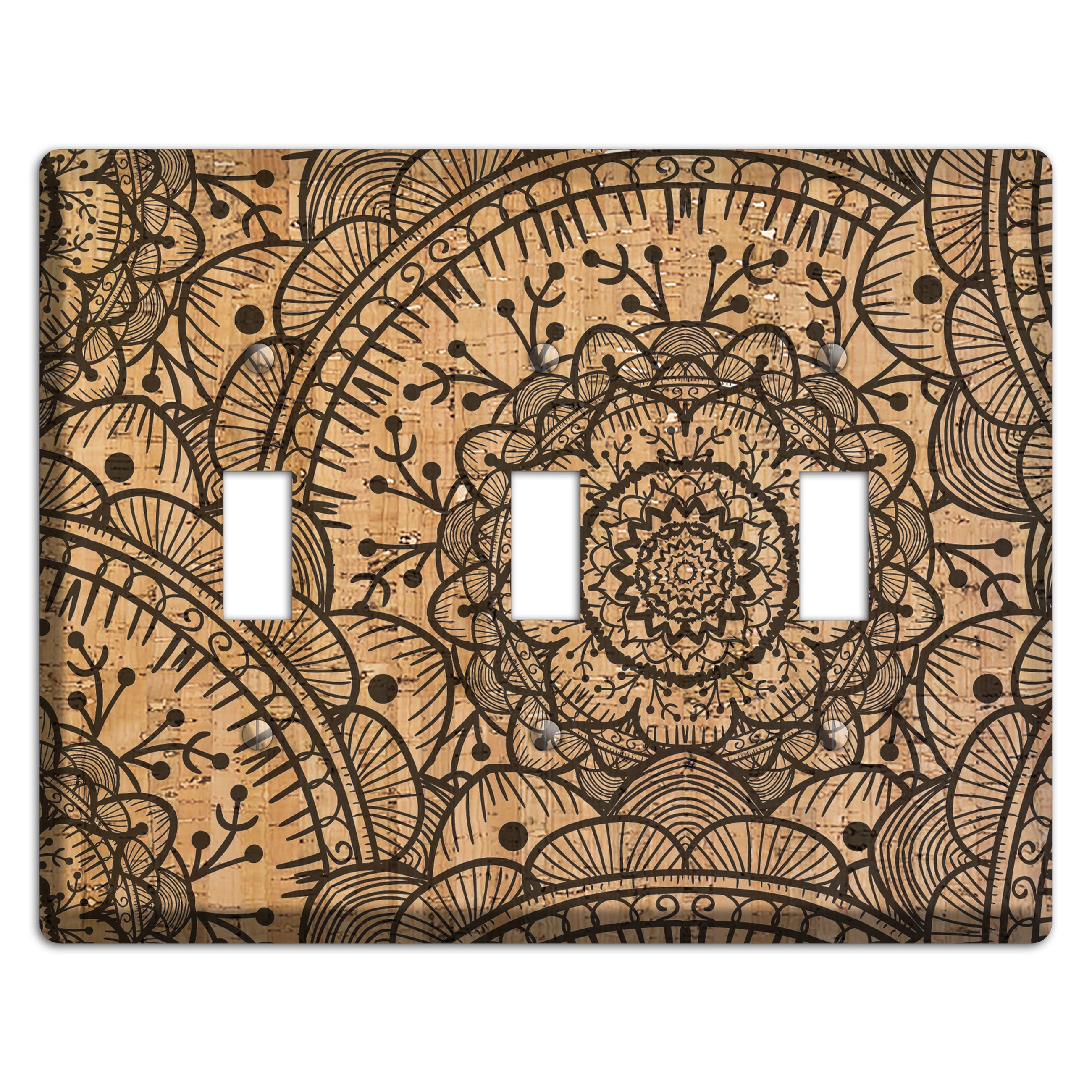 Mandala Cork 3 Toggle Wallplate