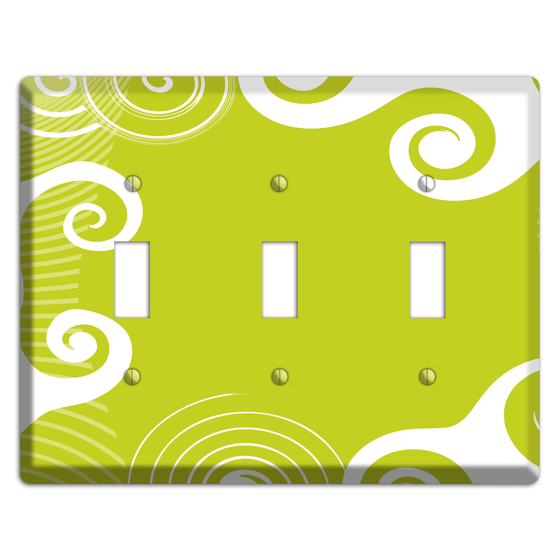 Abstract Green 3 Toggle Wallplate