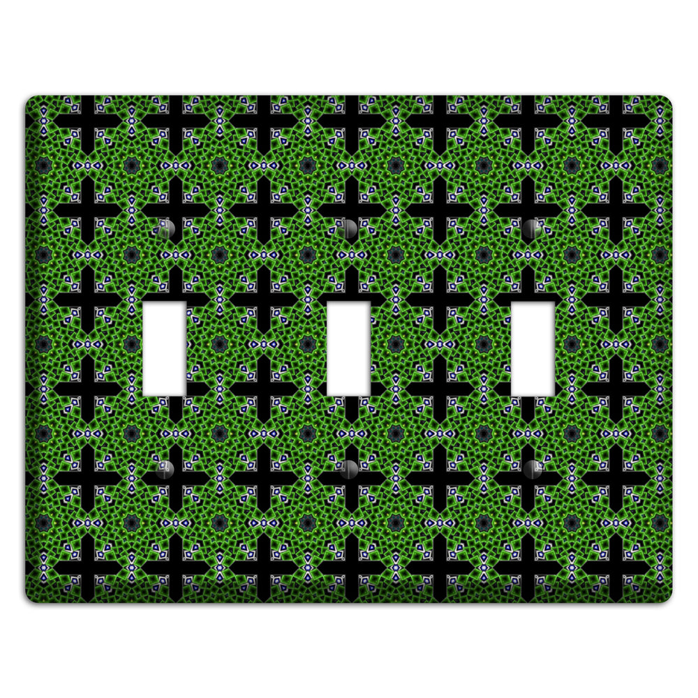 Green Foulard 3 3 Toggle Wallplate