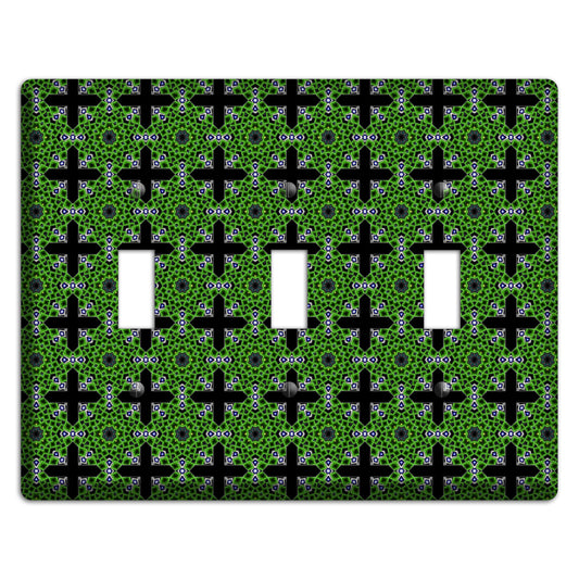 Green Foulard 3 3 Toggle Wallplate