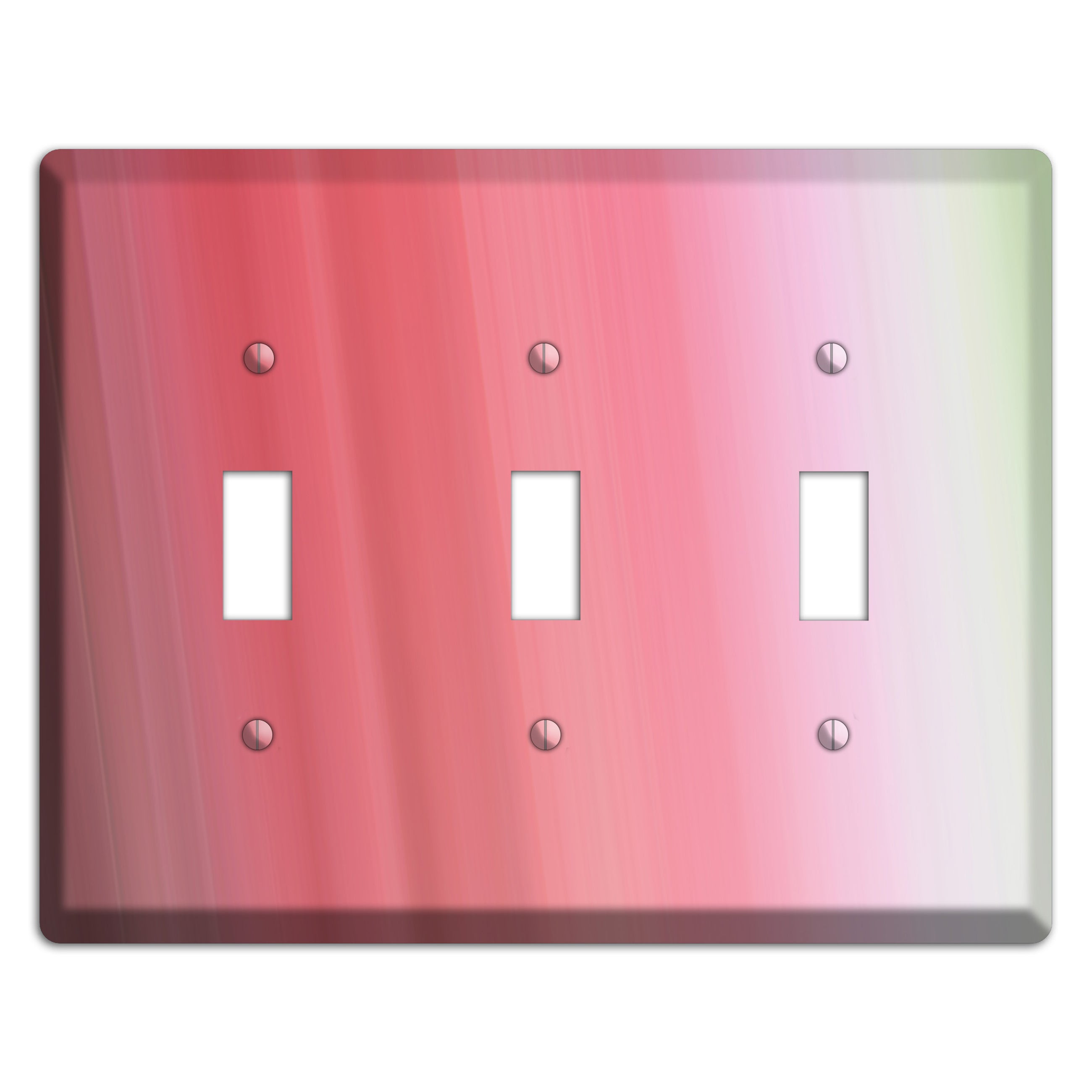 Coral Pink Ray of Light 3 Toggle Wallplate