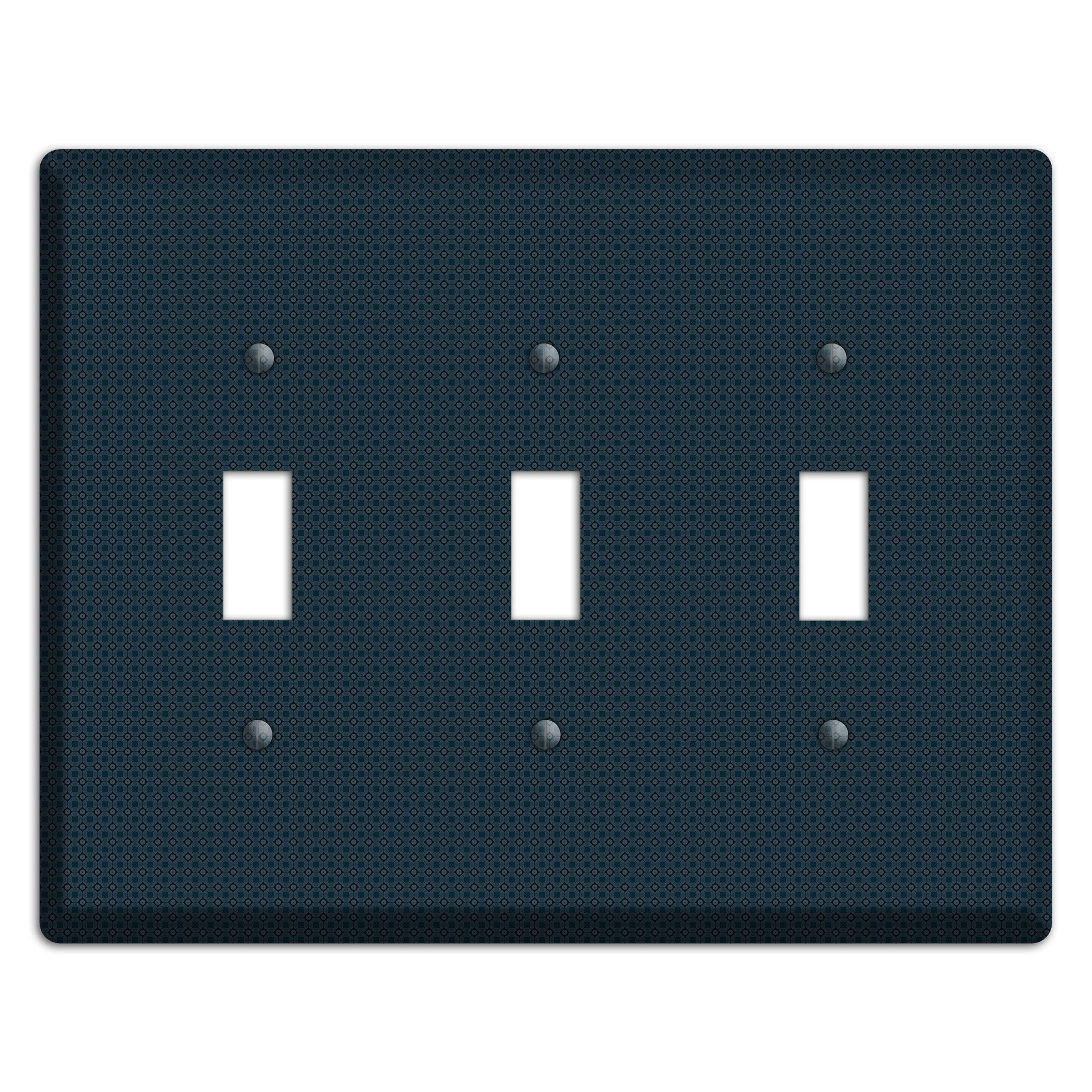 Navy Foulard 3 Toggle Wallplate