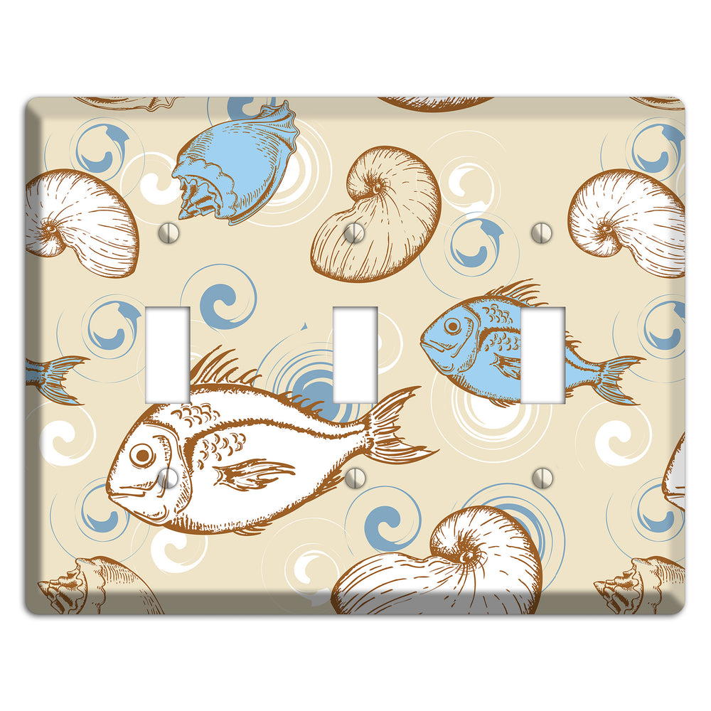 Mixed Sea Life Style 2 3 Toggle Wallplate