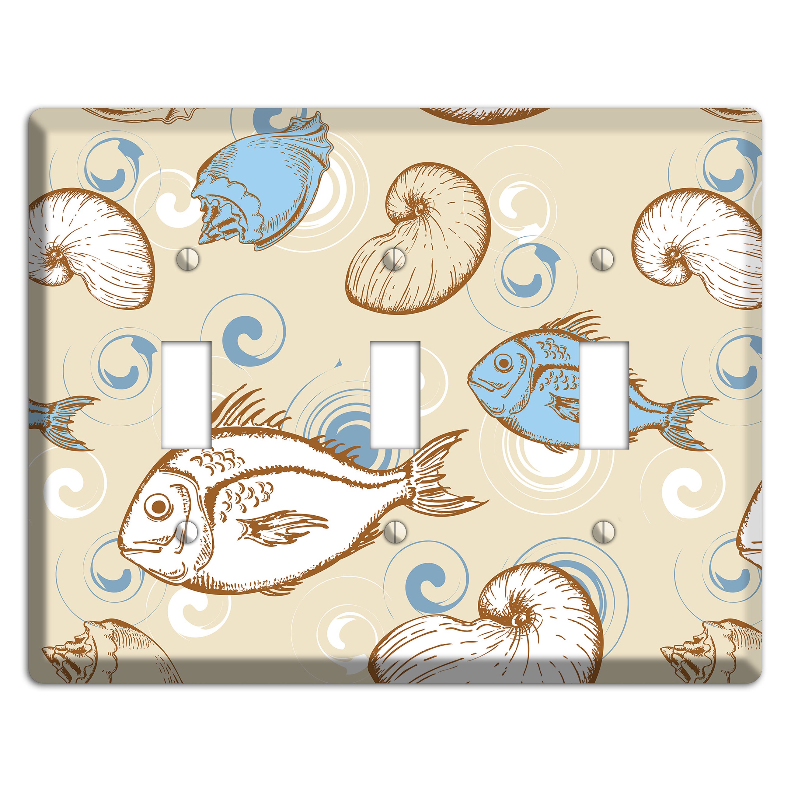 Mixed Sea Life Style 2 3 Toggle Wallplate