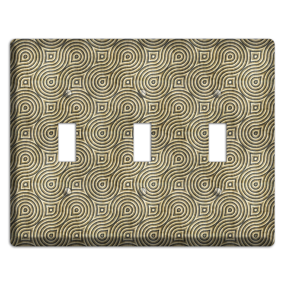 Olive Swirl 3 Toggle Wallplate