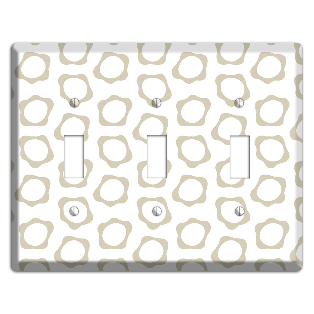Simple Scandanavian Style X 3 Toggle Wallplate
