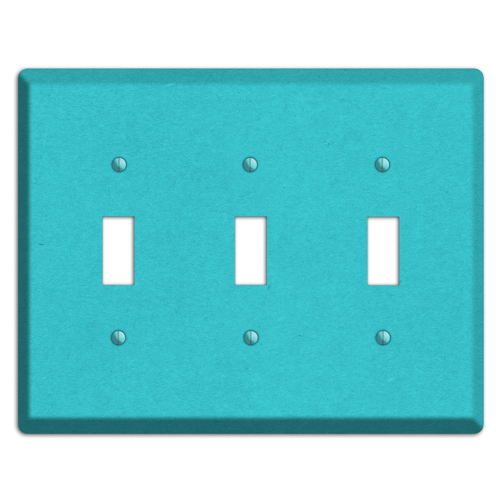 Medium Turquoise Kraft 3 Toggle Wallplate