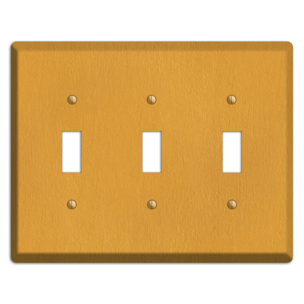 Stucco Yellow 3 Toggle Wallplate