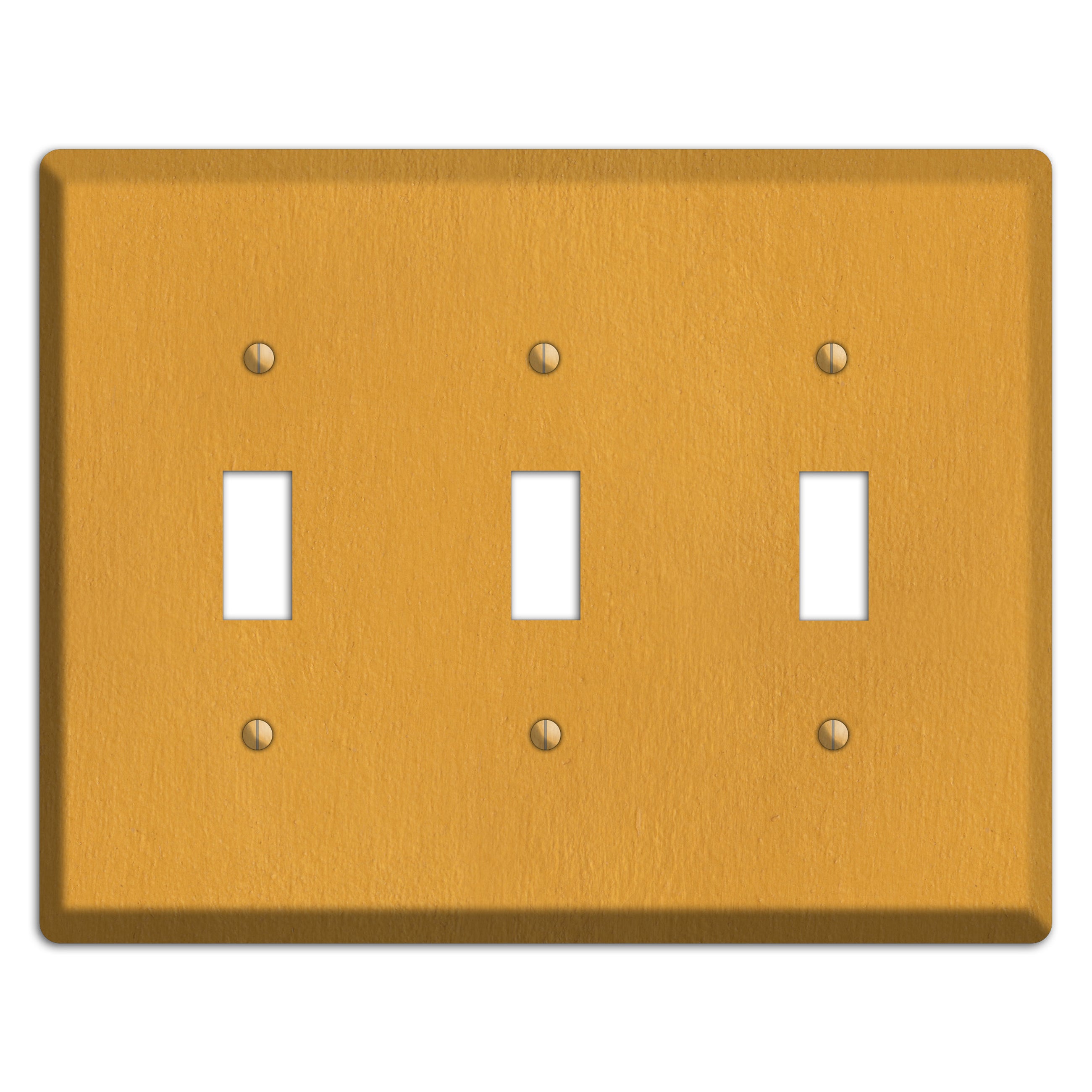 Stucco Yellow 3 Toggle Wallplate