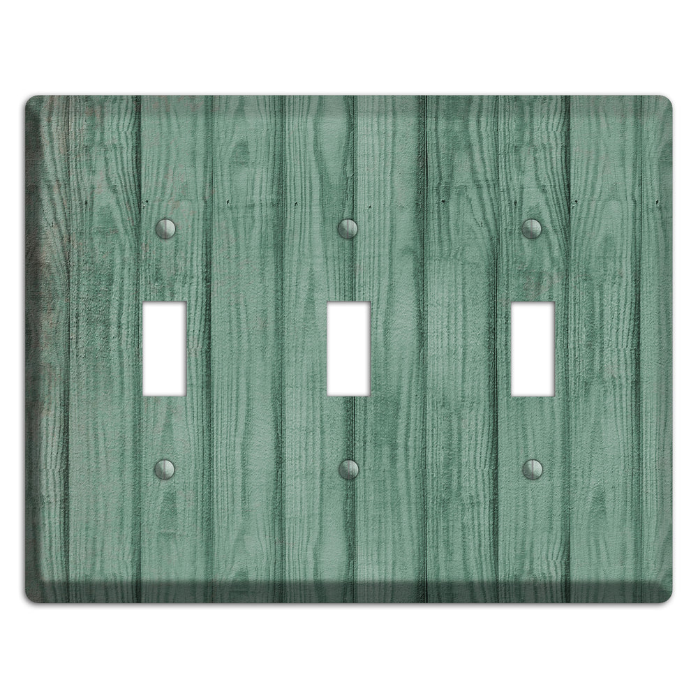 Laurel Weathered Wood 3 Toggle Wallplate