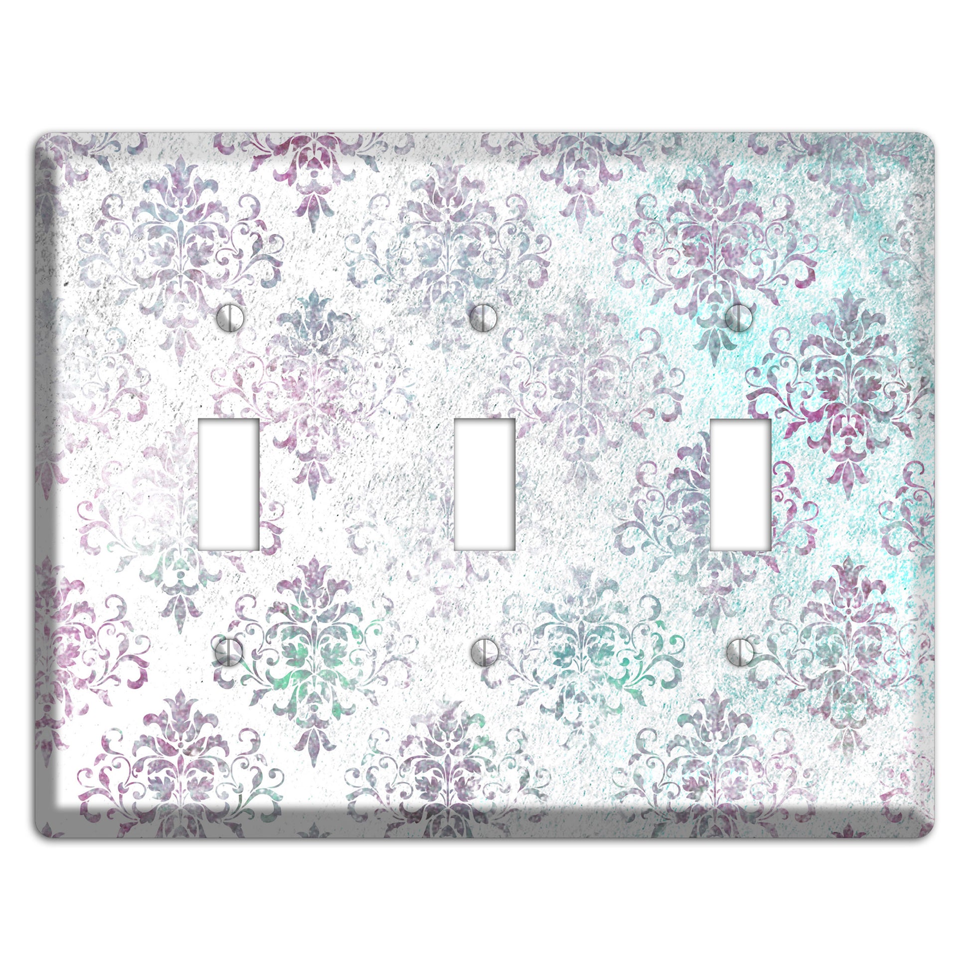 Tiara Whimsical Damask 3 Toggle Wallplate