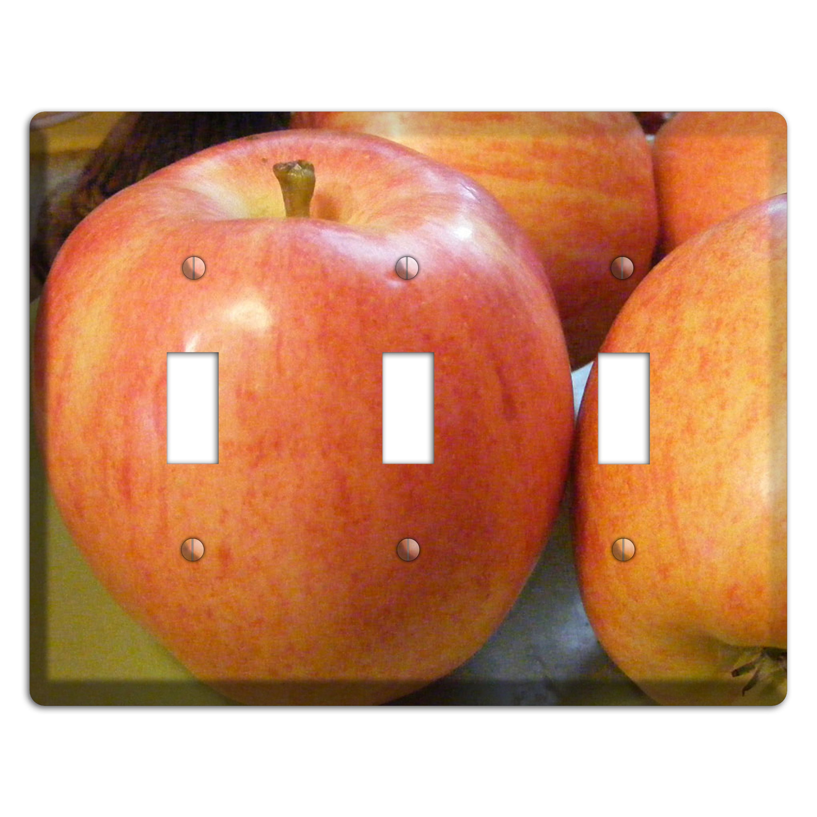 Large Apple 3 Toggle Wallplate
