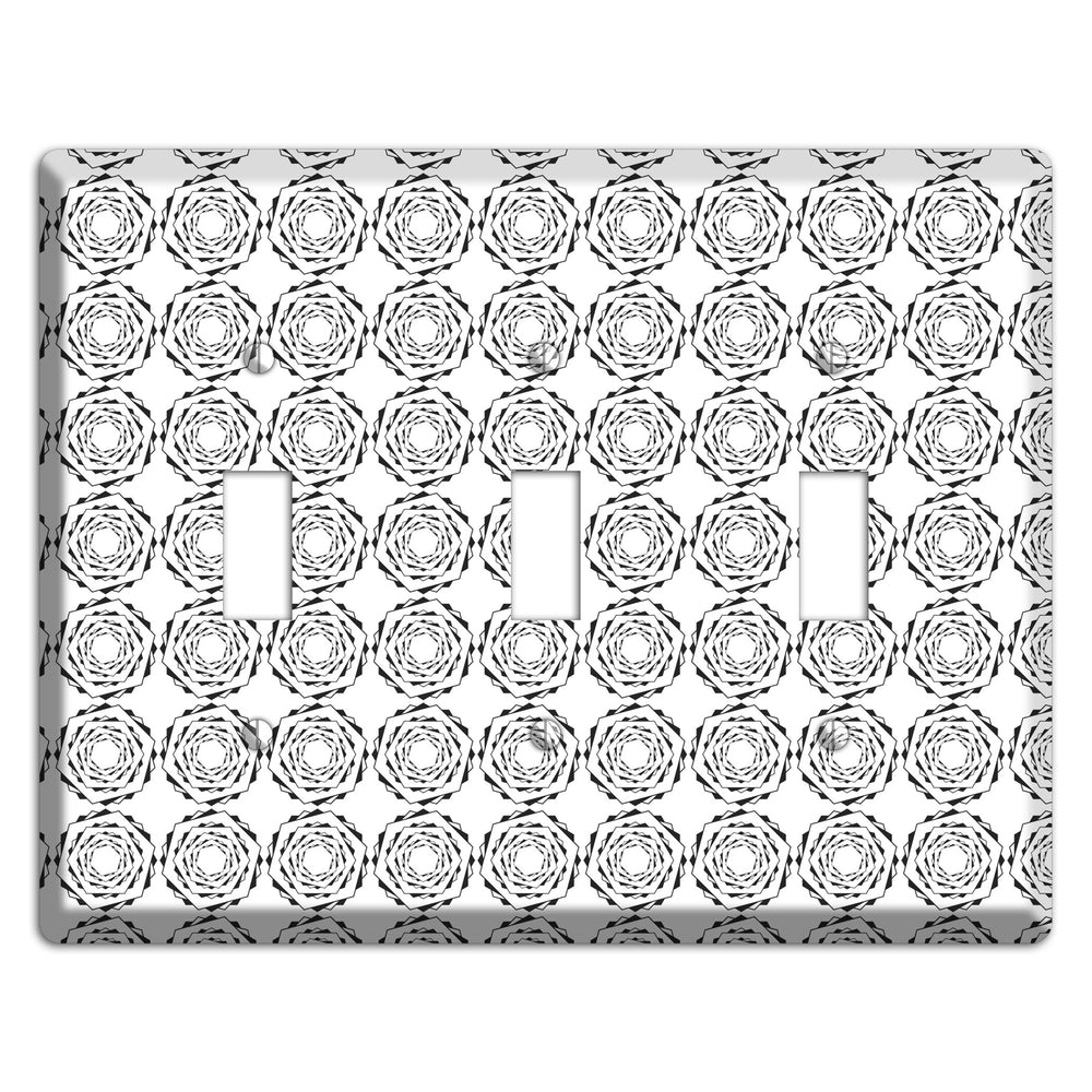 Hexagon Rotation Repeat 3 Toggle Wallplate