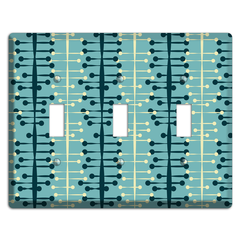 Mid Century Twist 3 Toggle Wallplate